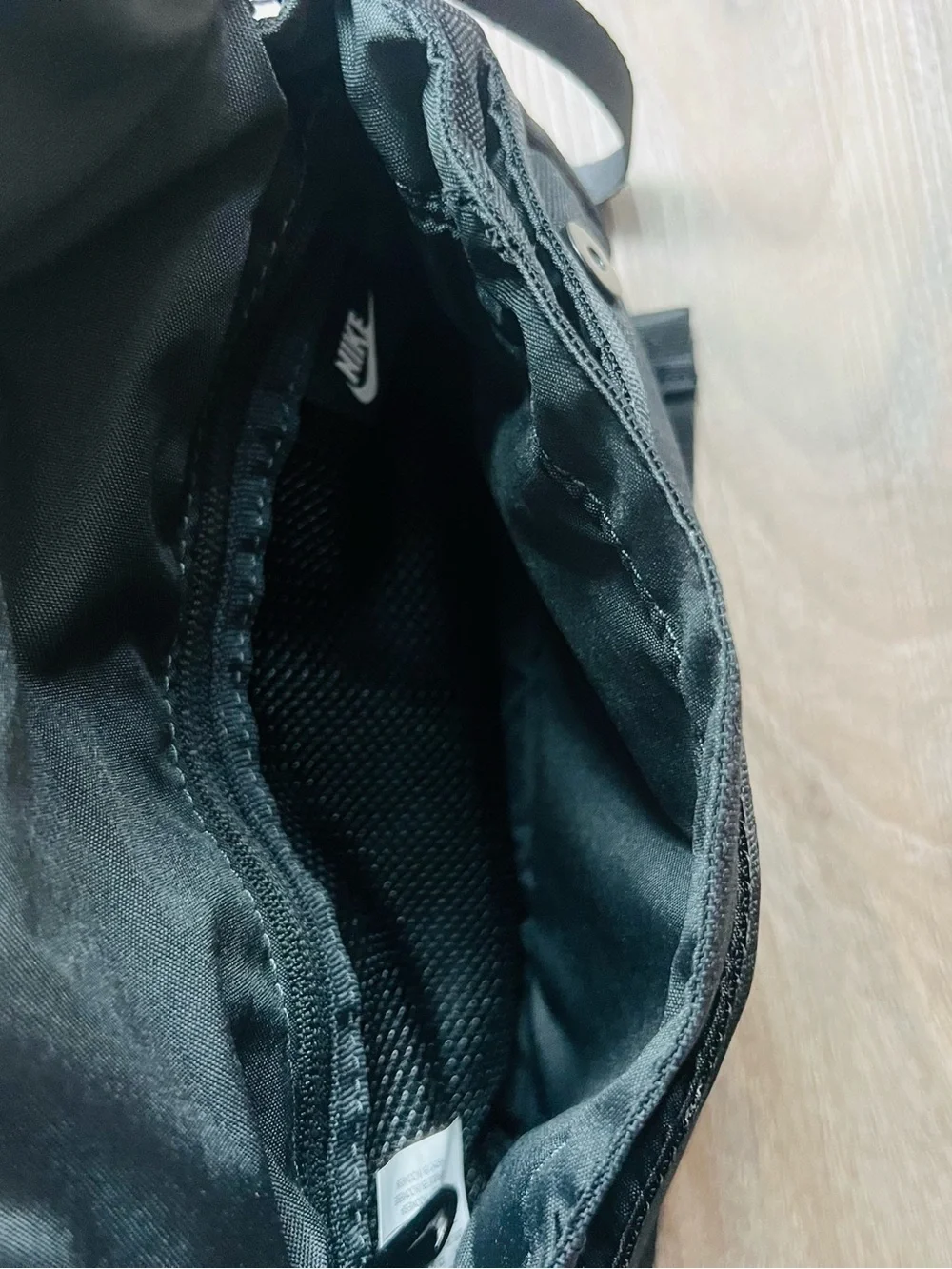 Nike Black Crossbody Messenger Bag with White Logo